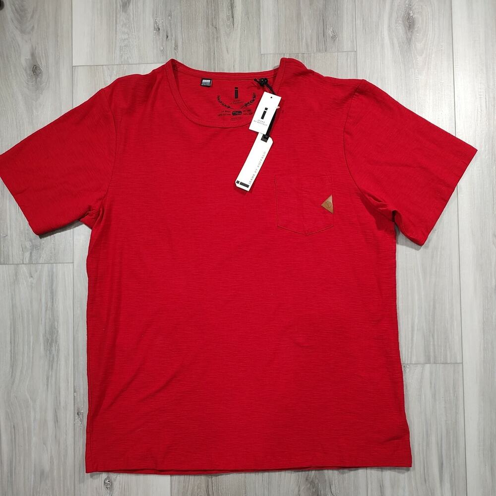 i Jeans By Buffalo T-Shirt Men's XXL 2XL Salsa Red Short Sleeve New